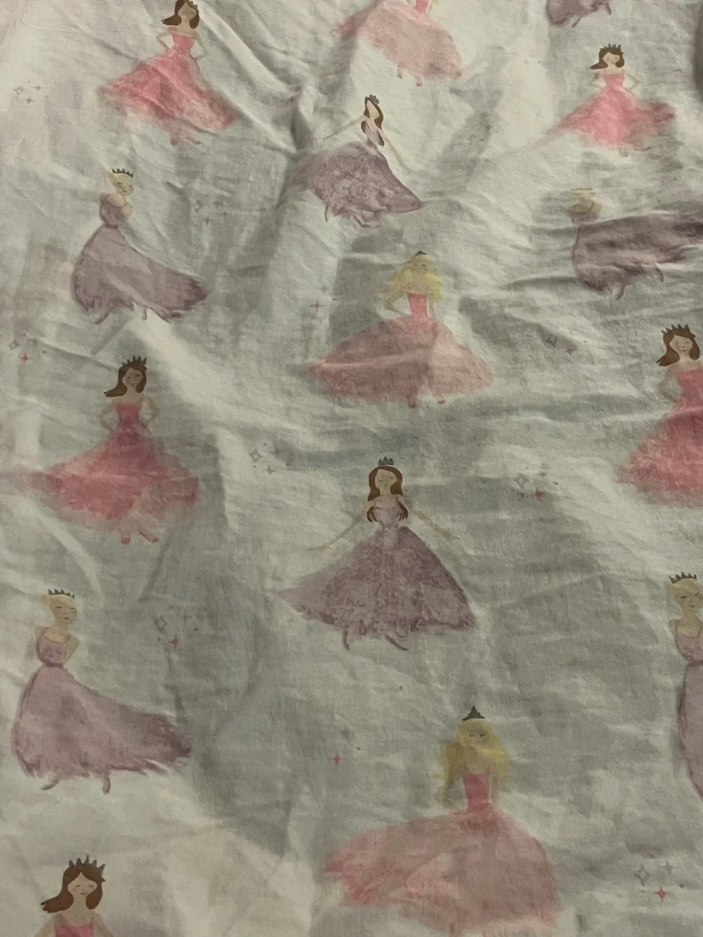 Nicole Miller ~ Princess Fitted Sheet - Pink and White and Purple~twin